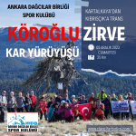 KÖROĞLU ZİRVE YÜRÜYÜŞÜ BOLU KARTALKAYA’DAN KIPRISÇIK’A TRANS